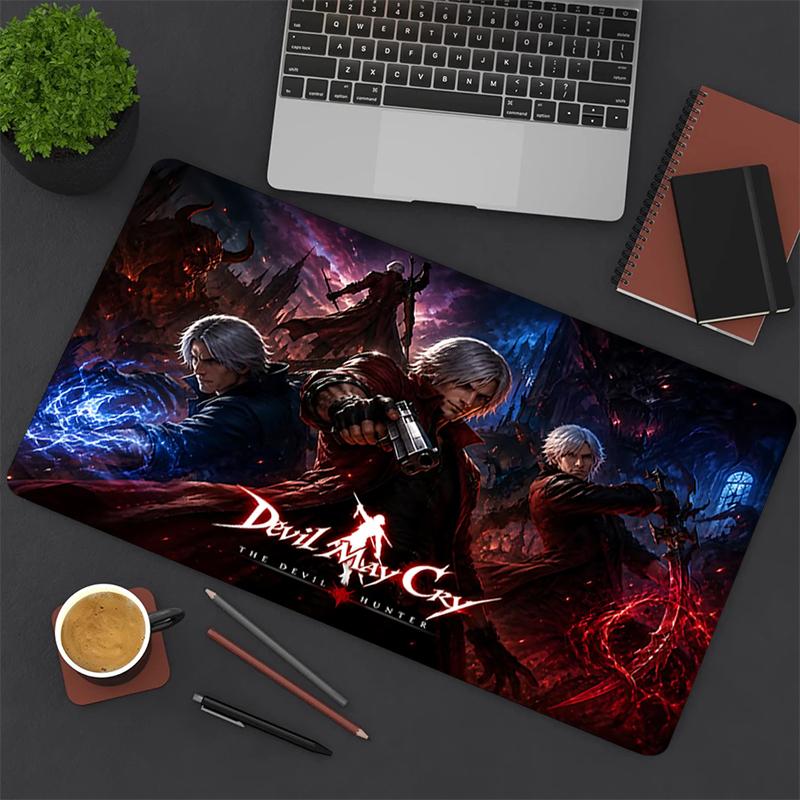1Pc Devil May Cry Dante'S Inferno Gaming Mouse Pad Keyboard Desk Mat Non-slip Rubber Lock Edge Waterproof Computer Mousepad for Office Home Decor S122