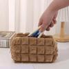 Large Capacity Plush Pencil Case Solid Color Plush Pen Bag Portable Stationery Bag  Office Supplies