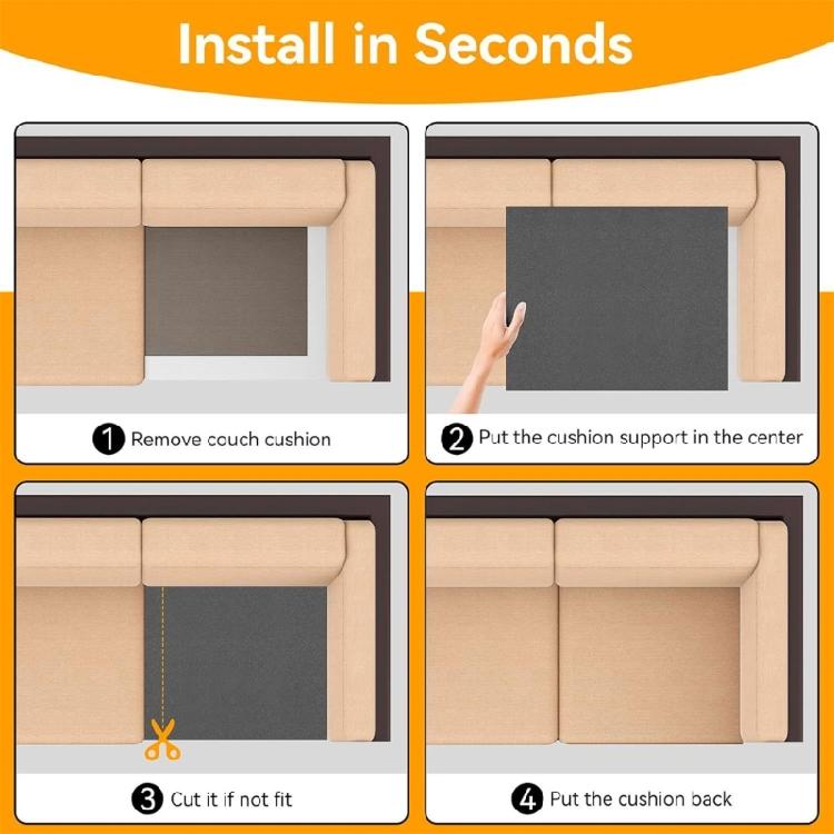 Cushion Support Insert Foam Repair Pad for Sagging Sofas Ergonomic Curved Designs Comfortable Enhancement