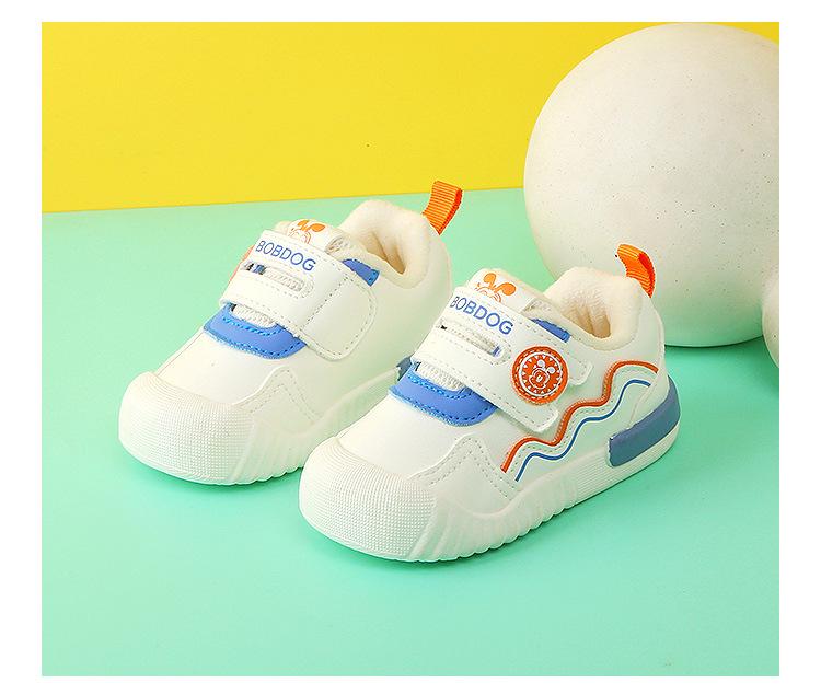 Babu Dou Baby & Toddler Winter Velvet Shoes for Walking - Warm Cotton Casual Sneakers, Ages 1-3.