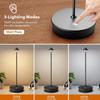 Rechargeable Table LED Lamp Creative Dining Touch Night Desk Lamp for Restaurant Hotel Bar 3 Color Temperatures Stepless Dimming