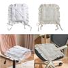 Ruffle Chair Cushion Square Multipurpose Seat Mat Comfortable Ruffles Seat Pad for Country Kitchen Farmhouse Wedding Decor