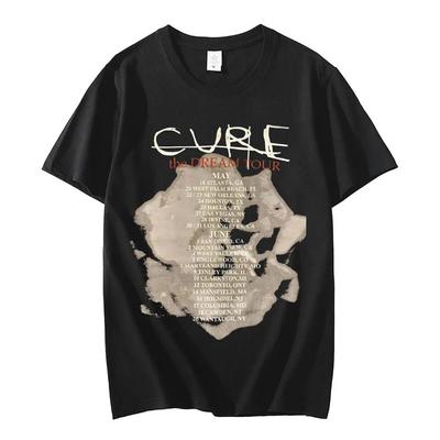 Vintage The Cure The Dream Tour חולצת טי שירט שנות ה-90 רוק להקת סיור גרפי חולצת טריקו לשני המינים בגדי Harajuku לשני המינים נשים חולצות אוברסייז Tosp