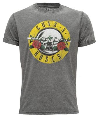 Guns N' Roses T Shirt Classic Logo Burnout Grey  New Official Small