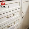 KAK Antique Bronze Ceramic Cabinet Handles Zinc Alloy Drawer Knobs Kitchen Wardrobe Door Pull European Furniture Handle Hardware