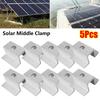 5Pcs 25-50mm PV Middle Clamp Solar Panel Mounting Hardware for Standard PV Module Racking