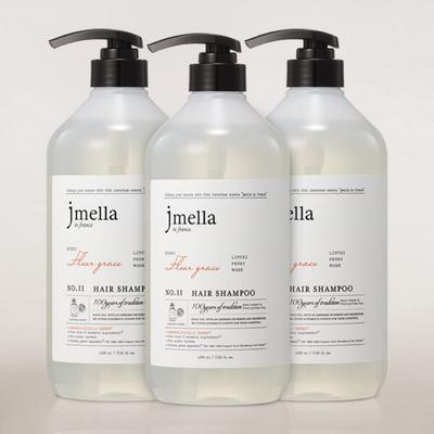 J.Mella In France Fleur Grace Hair Shampoo Rich & Peony Scent 1L 3 Pcs