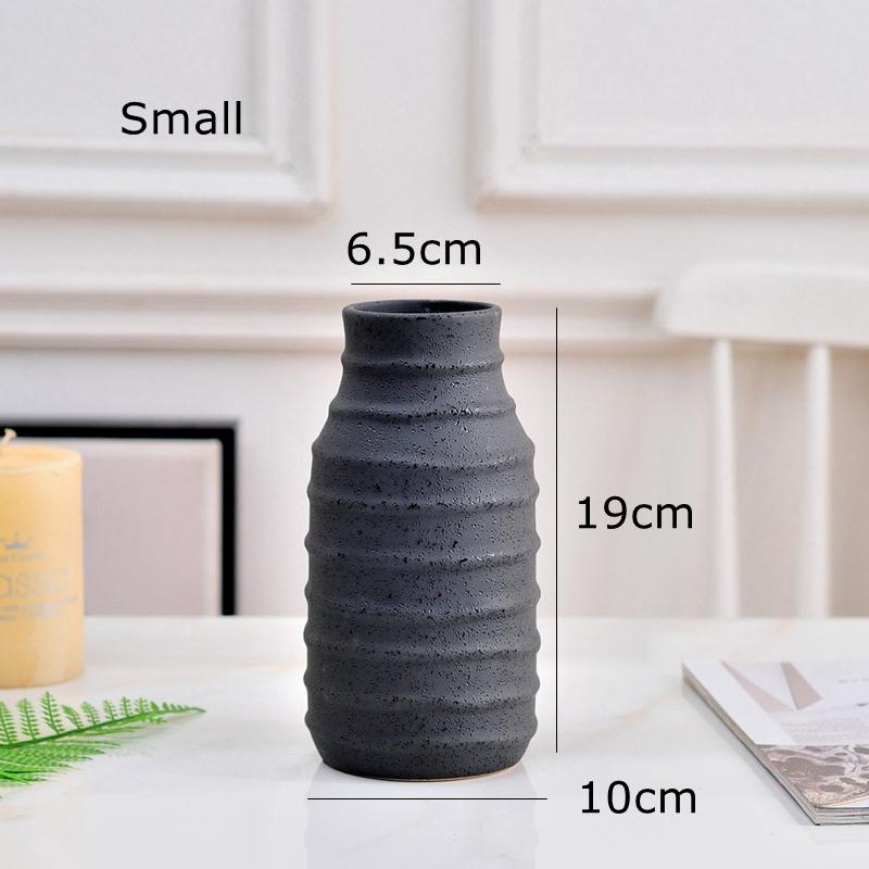 

Китайская дзенская керамическая ваза, черная цветочная ваза, буддийская ваза из искусственного камня, зернистая ваза для домашнего декора, настольный гидропонный горшок