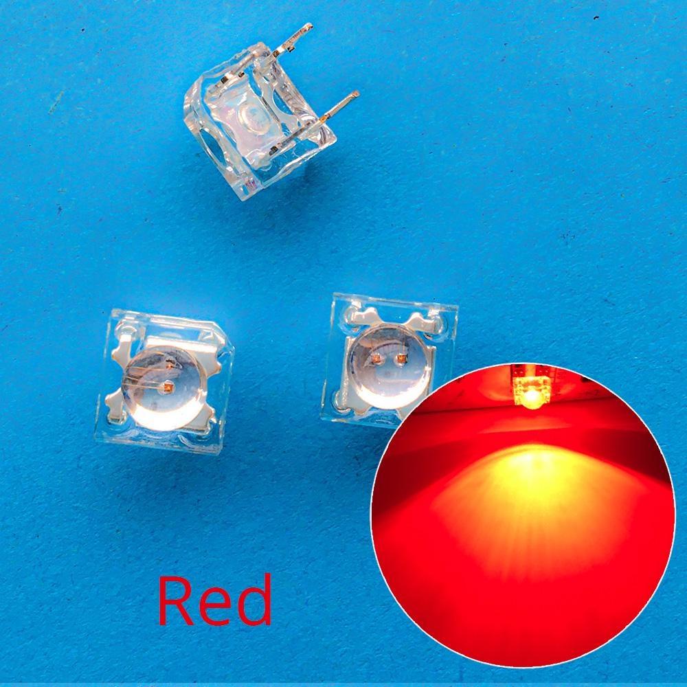 100 peças 5mm vermelho verde azul branco amarelo cúpula super fluxo água transparente piranha diodo 1 9 3 4v led carro lâmpadas diodos luz lâmpada led