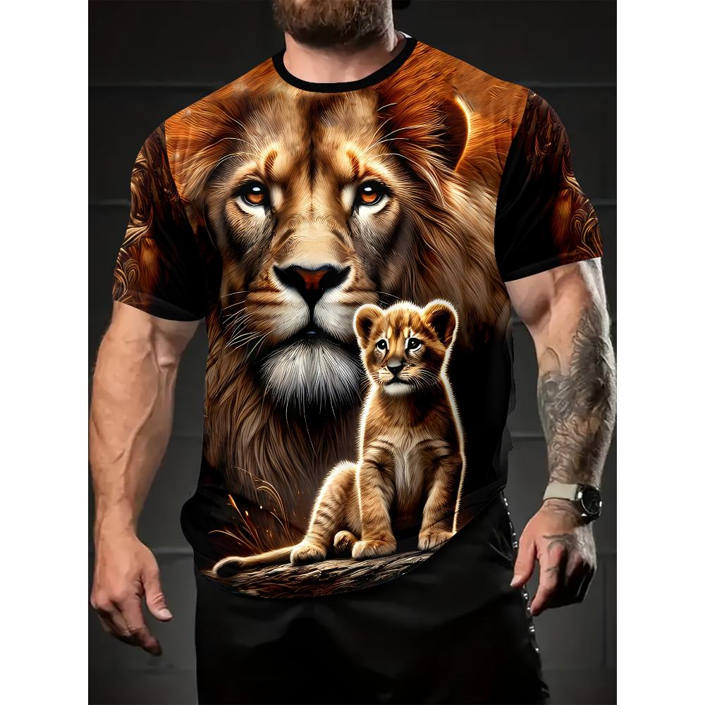Men's 3D Thunder Dragon Print Crew Neck Short Sleeve T-Shirt Breathable Stretch Fashion T-Shirt Outdoor Casual Party T-Shirt