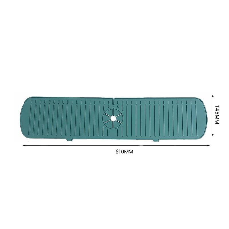 Kitchen Faucet Splash Pad Silicone Sink Faucet Splash Guard Mat Sponge Drain Anti Slip Rack for Bathroom Kitchenware Storage