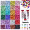 24000 Bucăți Strassuri din Rășină pentru Strălucire cu Pensetă, Strassuri Multicolor 3mm pentru Meșteșuguri cu 3 Bucăți Adeziv B7000 10ml pentru Bijuterii