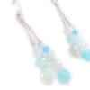 Les Trésors De Lily [J8548] - Opalescent Blue 'Mineralia' Designer Earrings