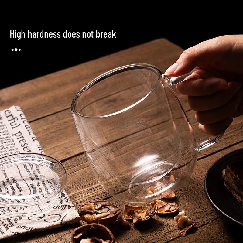 Double-Layer Insulated Glass Coffee Mug Set