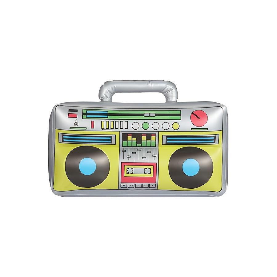 

Inflatable Stereo Speaker with Golden Accents Portable Party Decor, No Electricity Needed, Freestanding Outdoor & Indoor Use for Music Events, Festiva
