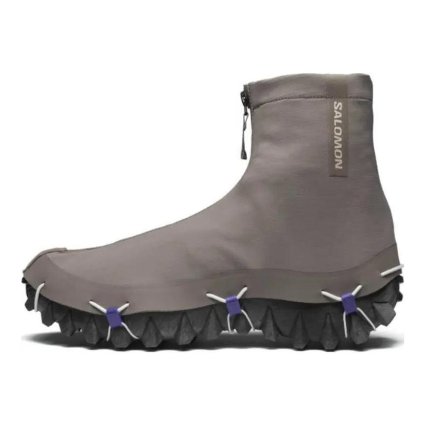 SALOMON SNOWCLOG ADVANCED Anti-Slip Wear-Resistant Mid-Top Outdoor Athletic Shoes Unisex Iron Gray Sneakers 475902