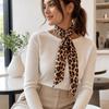 Leopard Print Small Silk Scarf Long Neck Scarf Fashion Headscarf  Neckwear/Wrist/Waistband