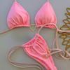 New nylon solid color love bikini suit low waist strap fashion biquini