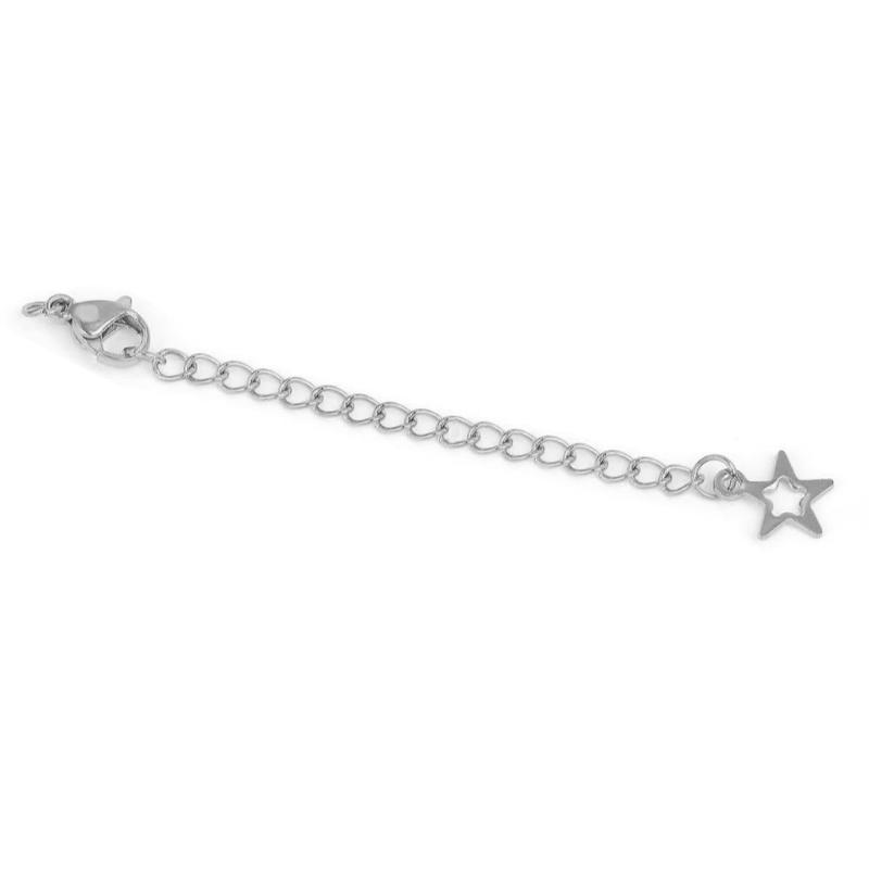Elegante Schwanzkettenverlängerung, 5 cm, Edelstahl-Schwanzkette für Halskettenverlängerungen, Armbandverlängerungskette
