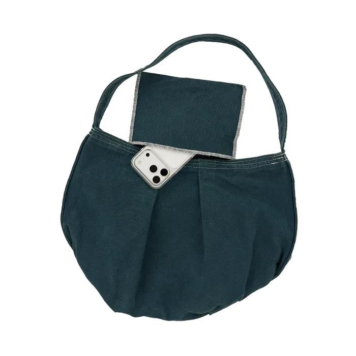 _Two Dot Canvas Bag (Washed Blue)