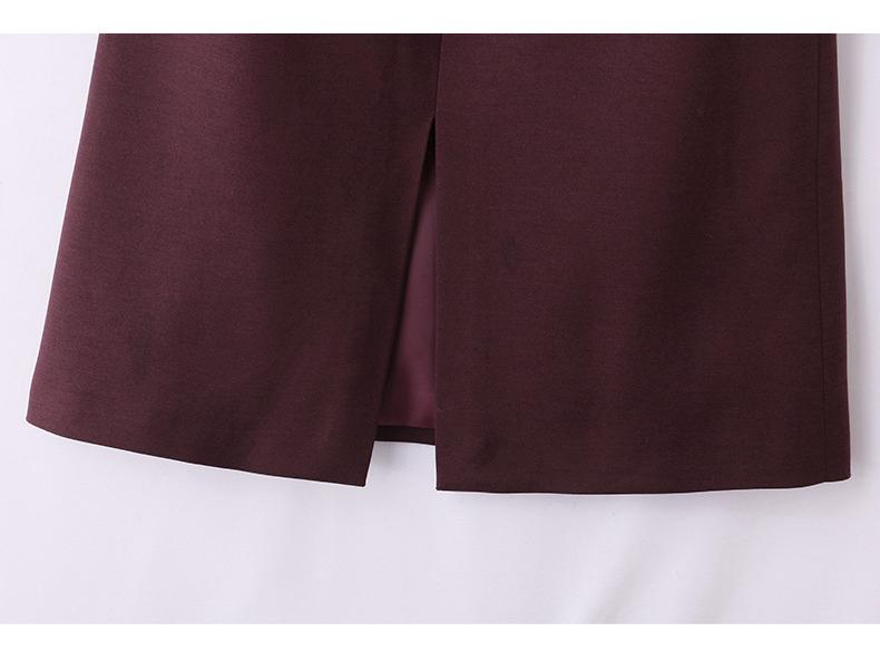 Set Rochie Cămașă cu Mânecă Lungă și Vestă Primăvara și Toamna 2025 Z5381