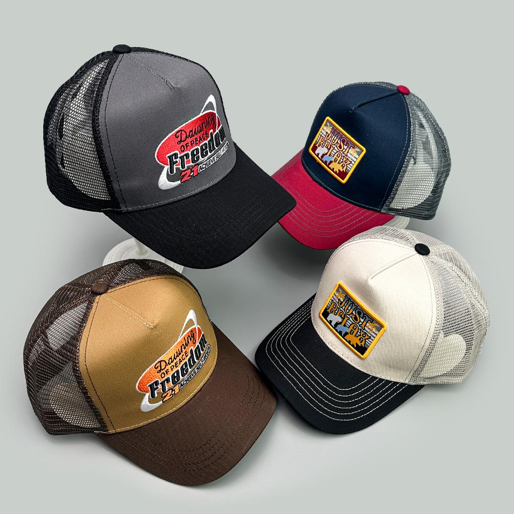 Hip Hop PATCH Letter Embroidery Baseball Hats New Unisex Sunshade ins Breathable Color Block Fashion Mesh Versatile Trucker Caps