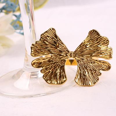 4 hebillas de metal para servilletas, aro para servilletas de decoración de bodas, plateado y dorado, para cenas, fiestas, banquetes y mesas de comedor.