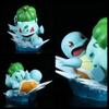 Pokemon Cute Squirtle Bulbasaur Figure Scene PVC Cartoon Figurine Toy Model Collect Desktop Decoration Dolls Gifts
