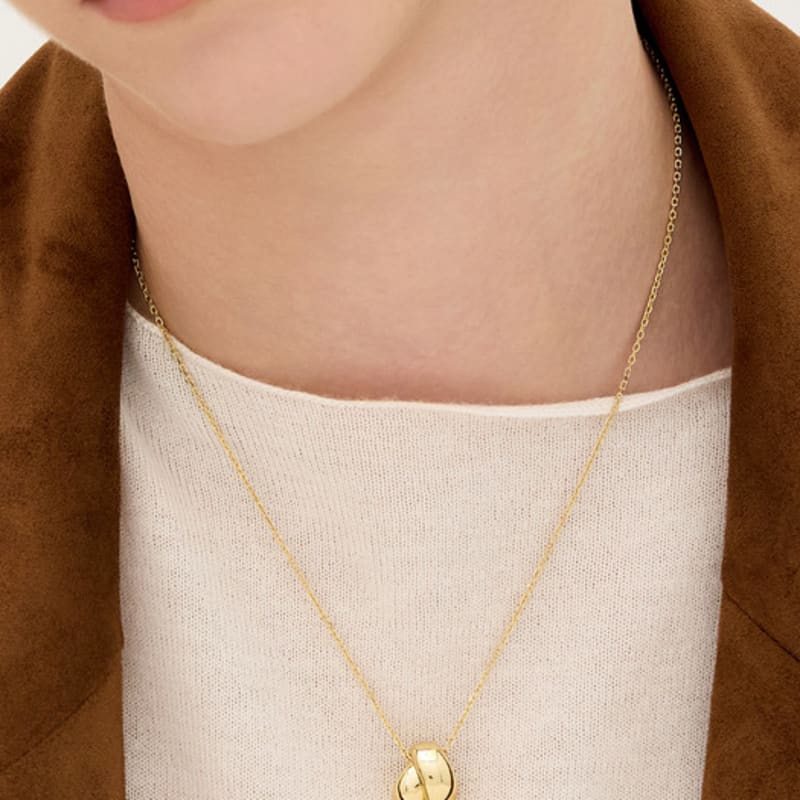 

hyeres-lor Plump Twist Silver (Y) Necklace HL6N59624Y9480 single type