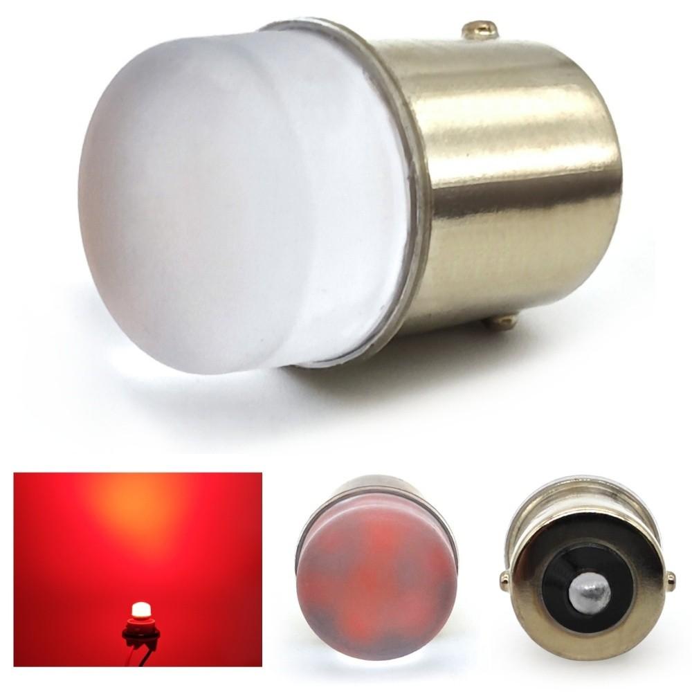 2 Pcs P21W LED Bulb R5W, R10W, BA15S 12-18V CANBUS Red 900lm Off-Road