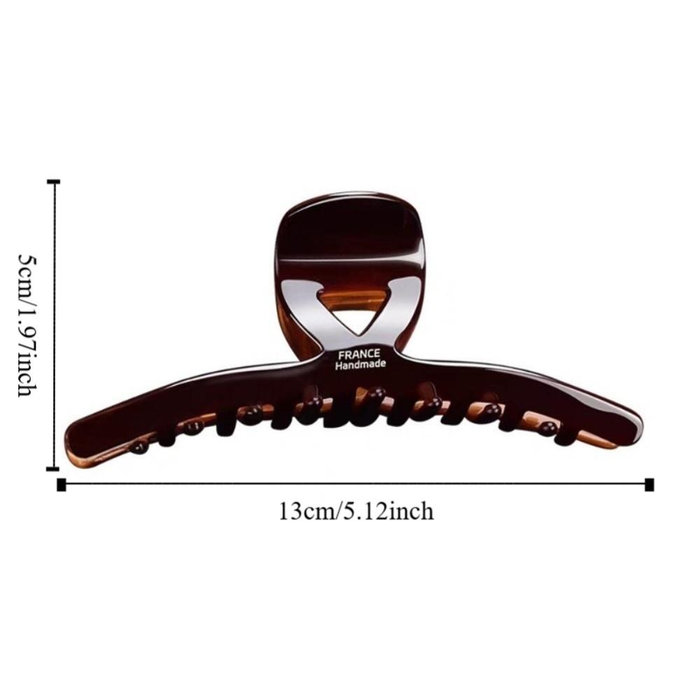 Gift High-End Acetic Acid Hair Claws Vintage Elegant French Big Barrettes Coffee Leopard Crab Hairpins Women