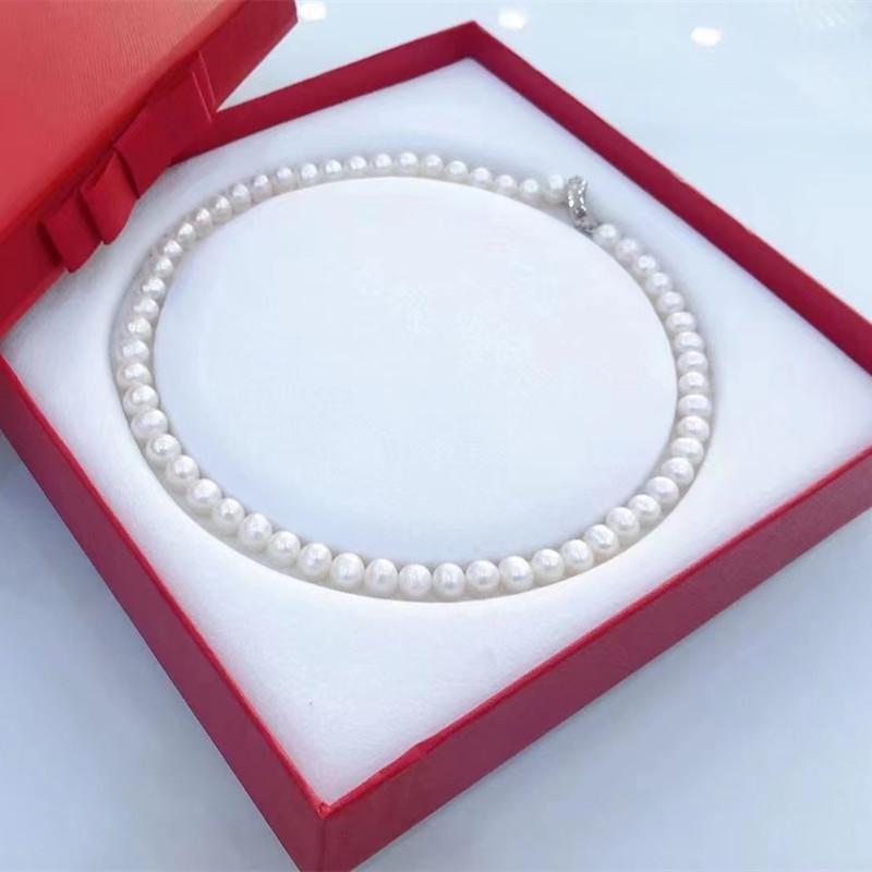 Mother's Day Gift: Women's Natural Sika Shell Pearl & Agate Pendant Clavicle Choker Necklace
