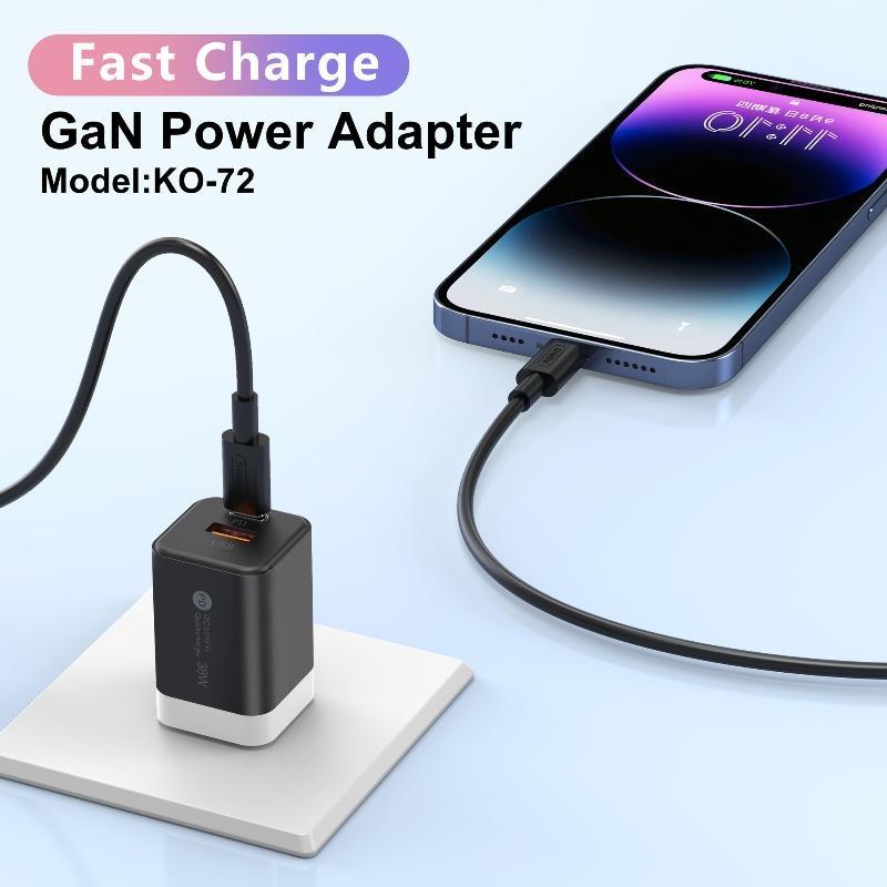 20W US Fast Wall Charger Dual PD USB Ports High Speed Charging for Smartphones Tablets Earbuds Small Digital Devices
