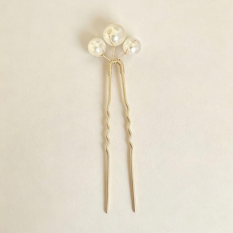 New Bridal Headgear Disc Hair Hairpin, White Shell Petal Handmade Pearl Crystal Hairpin Decoration