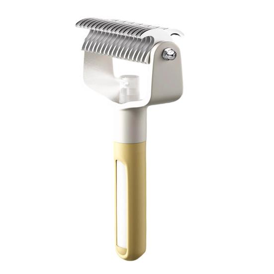 Dual-Sided Pet Grooming Comb for Dogs Cats, 2?in?1 Pet Deshedding Brush with Spray, Undercoat Rake Dematting Comb Tool for Long Haired Pet