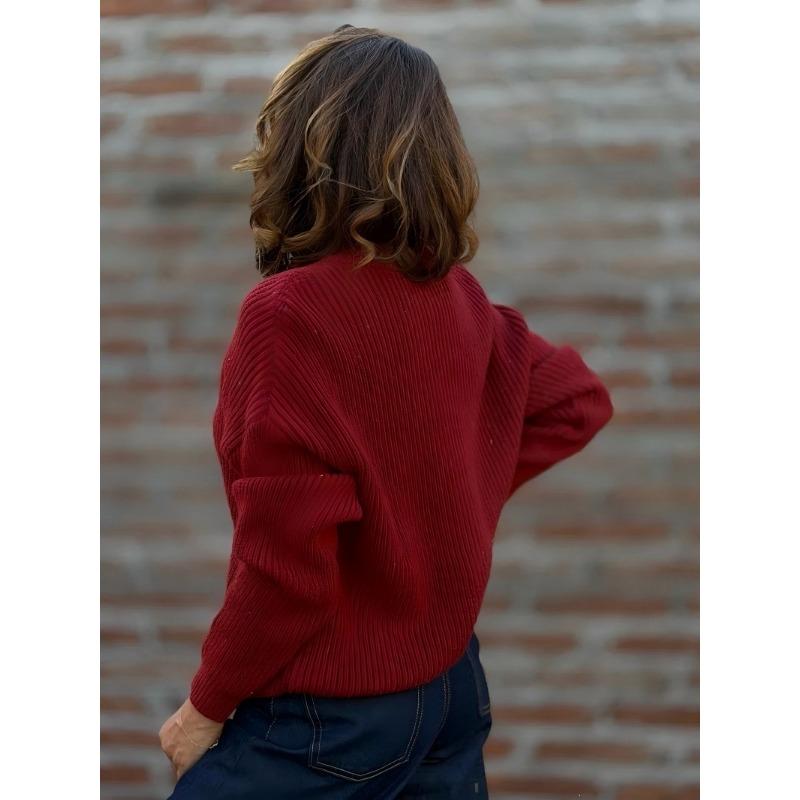 Women V Neck Slim Fit Thick Knit Cardigan Casual Sweater Outerwear
