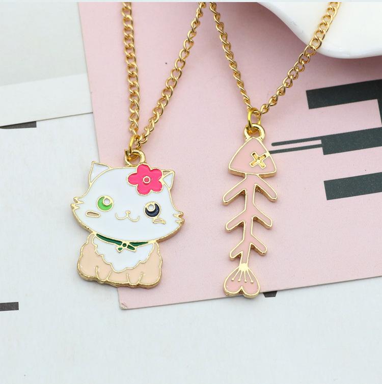 Women Alloy Pendant Necklace Cute Animal Chain Necklace