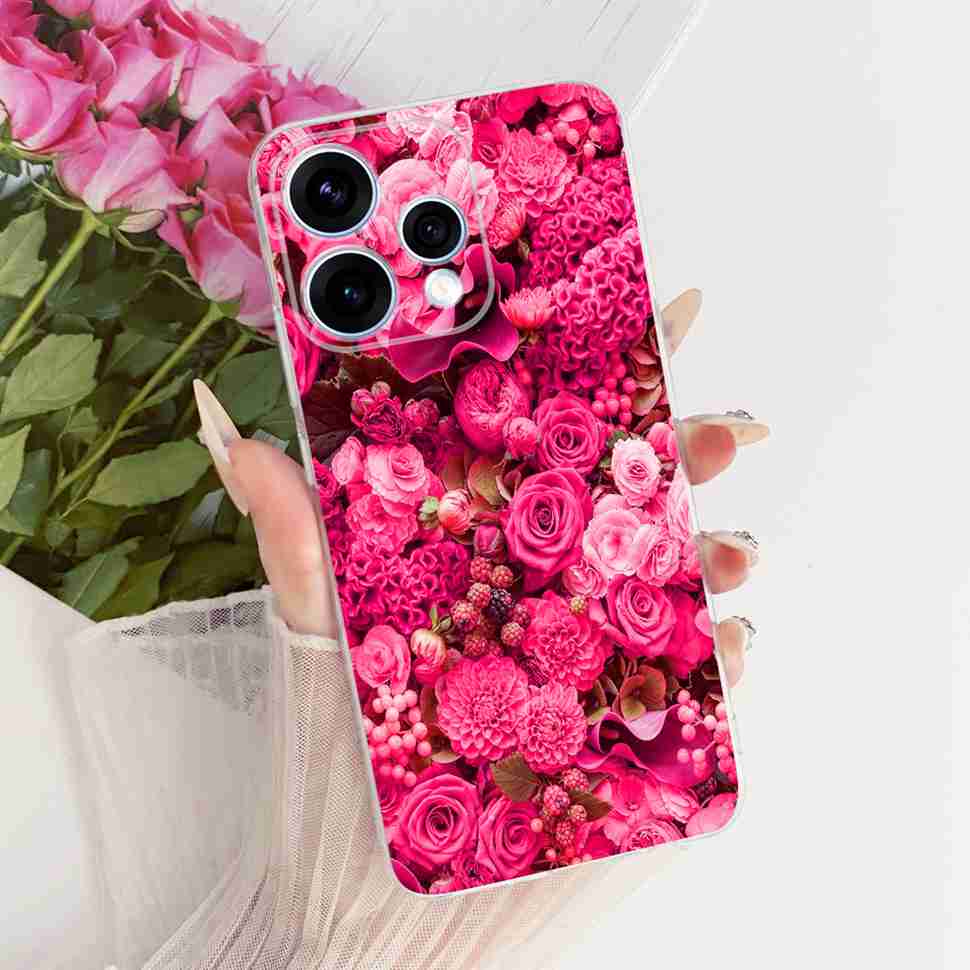 Para Oppo Reno15 5G Funda Flor Colorida Silicona Suave Cubierta Trasera Para Oppo Reno15 Reno 15 5G CPH2825 Carcasa de Teléfono Fundas