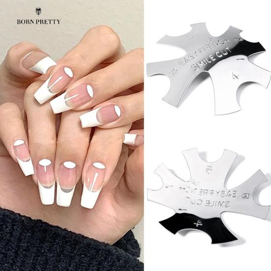 

Практичная форма для ногтей Ногти Украшения Тарелка Французский стиль Серебристый цвет DIY