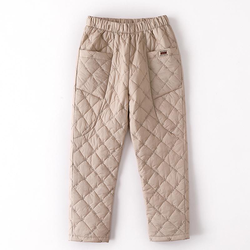 Down Cotton Pants Female Winter Embroidery High-waisted Outer Wear Thickened Large Yards Loose Casual Harun Warm Straight Cotton Pants Son