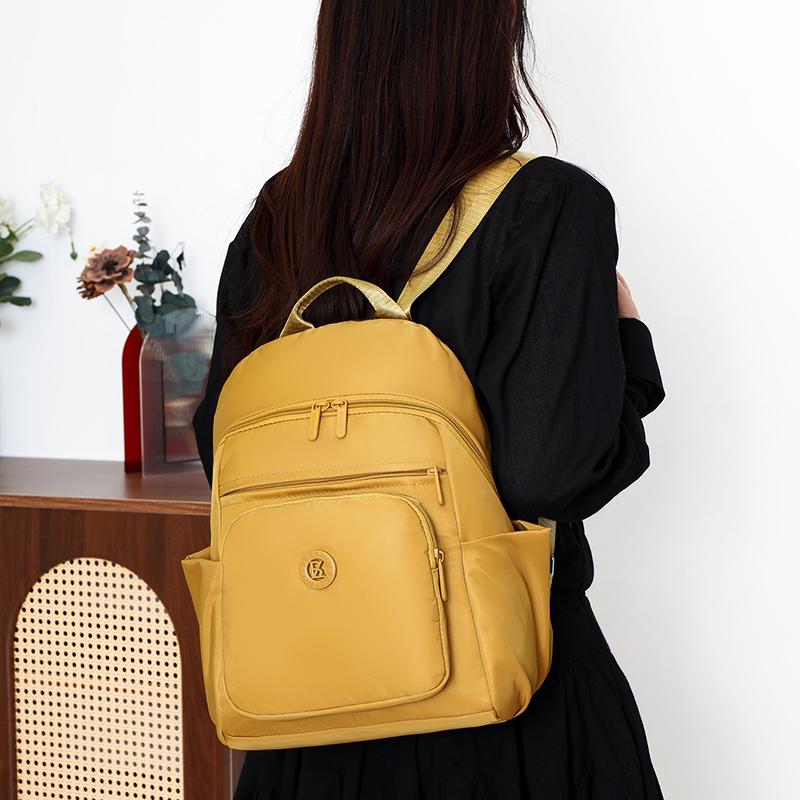 Women's Nylon Backpack with Multiple Pockets Lightweight Waterproof Daypack for Travel Daily