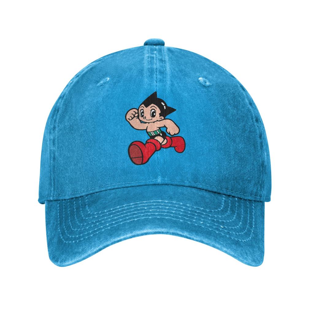 Astroboy Astro Boy Czapka z daszkiem Dżinsowa Vintage Zniszczona Snapback dla Unisex Kobiet Outdoor Wszystkie Pory Roku Podróżna Dopasowana Czapka Kapelusz