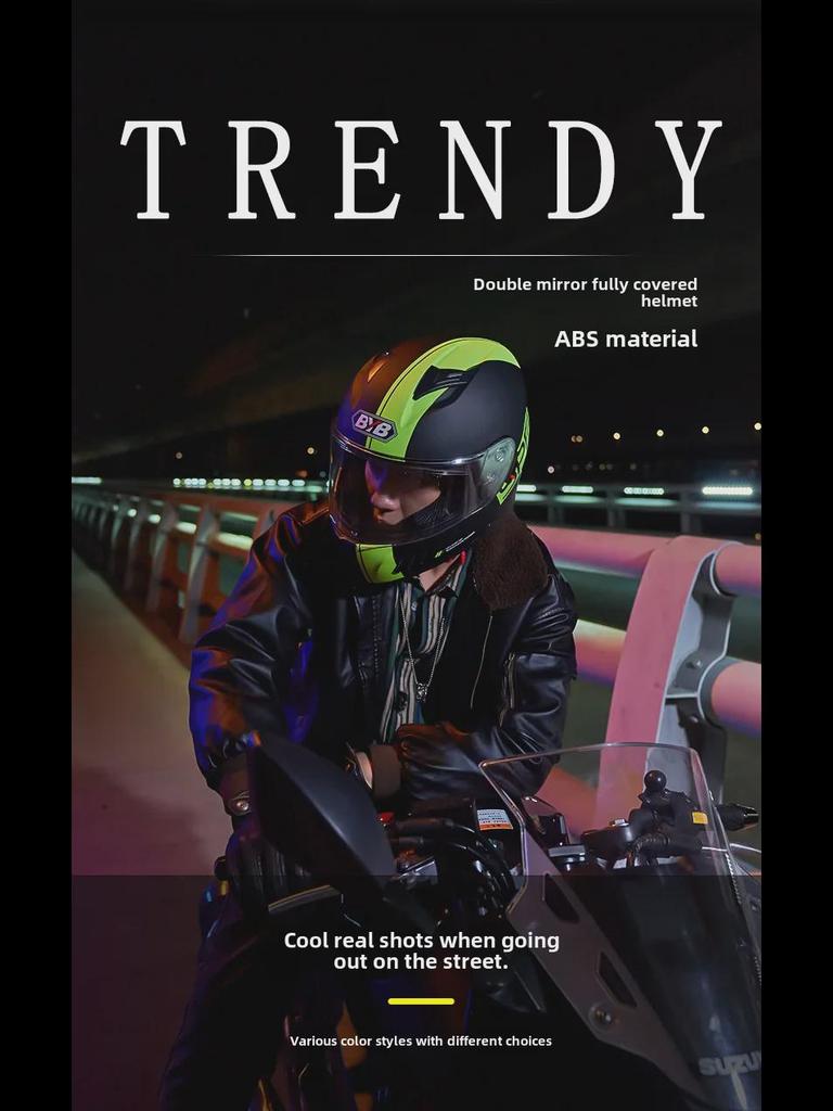 168 Dual Lens Electric Motorcycle Full Helmet