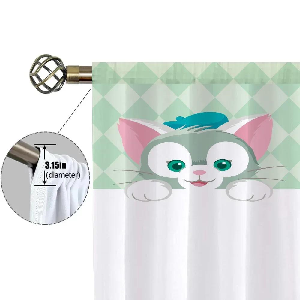 Home Interior Kitchen Curtains for Living Room 2 Pieces Blackout Curtains Door Curtain G-gelatoni-i Bedroom Decoration Partition