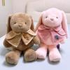 Plush Rabbit Stuffed Animal Sitters With Cloak And Flower Decor For Girls Gift And Home Decor