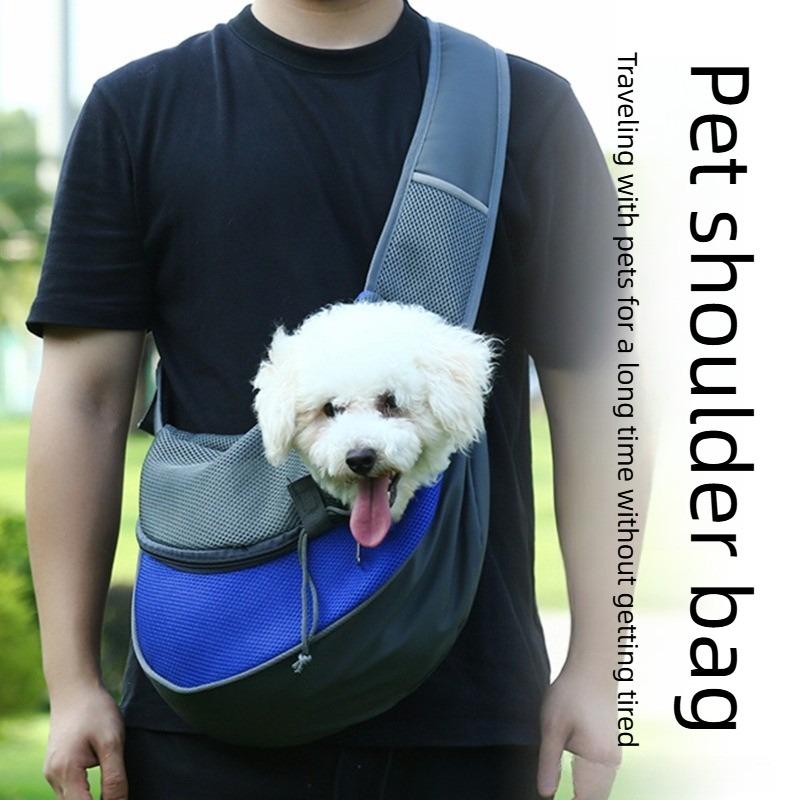 Portable Mesh Pet Carrier Sling Bag for Small Dogs Cats Pomeranian Teddy Breathable Shoulder Riding Summer