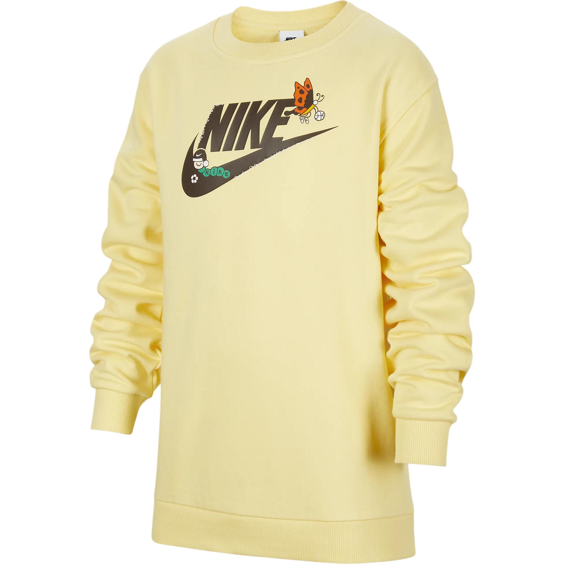 

Nike Спортивная толстовка пуловер Club Fleece Детские топы Мягкий желтый HQ4885701 L