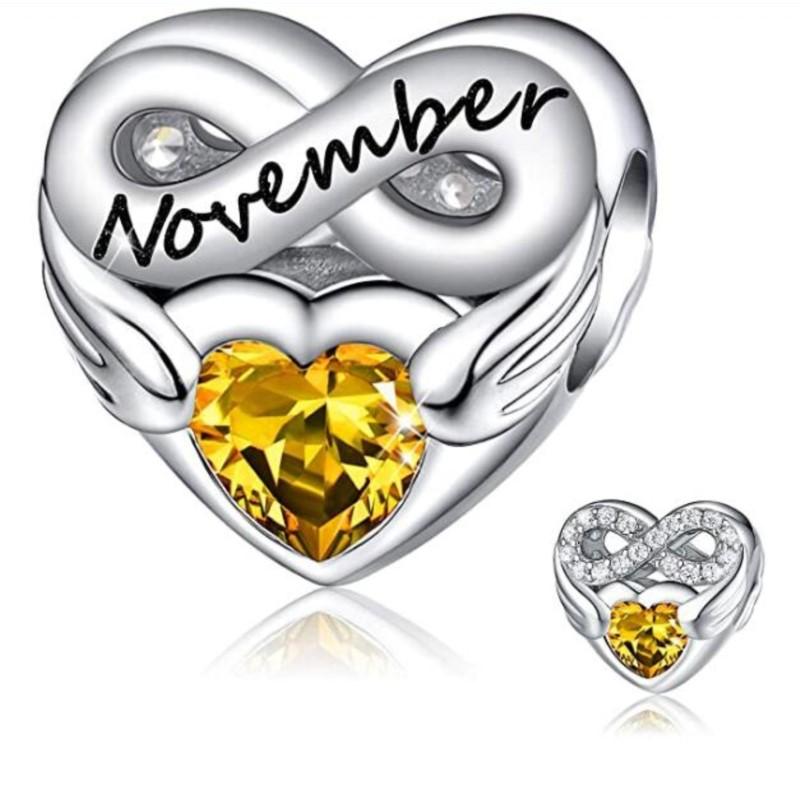 Fashionable copper de diciembre Charm Bead Charms for 3mm Branded Authentic Bracelets Do It Yourself Making Gift