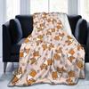 Corgi Dogs Flannel Fleece Throw Blanket Living Room Bedroom Sofa Warm Soft Paw Print Bed Blanket for Kids Adults All Season
