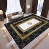 Chinese Style Gold Large Living Room Carpet Home Decoration Luxury Washable Coffee Tables Mat Light Luxury Lounge Rug Non-slip